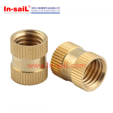 China Fastener Fabricante Mold-in Straight Knurling RoHS Brass Insert Nut